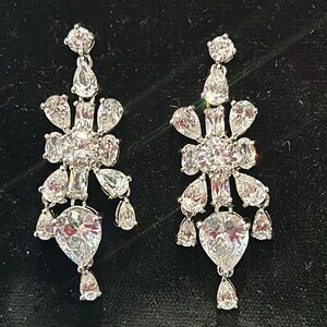 Exquisite Cubic Zirconia Wedding Earrings-Boutique